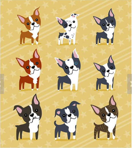 La familia de cachorros La familia de cachorros